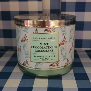 3 Mint Chocolate Chip Milkshake Candles